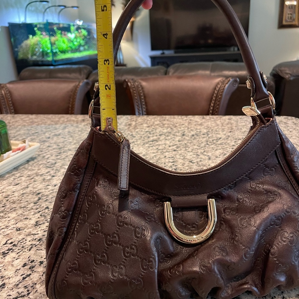 Gucci Dark Brown Leather Shoulder Bag and Wallet - Picture 13 of 16